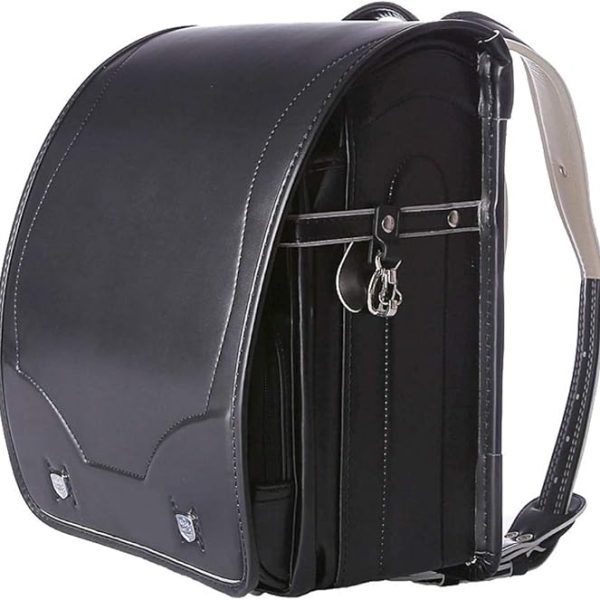 randoseru black backpack ransel japanese school bags boys and girls automatic lock waterpoorf PU leather